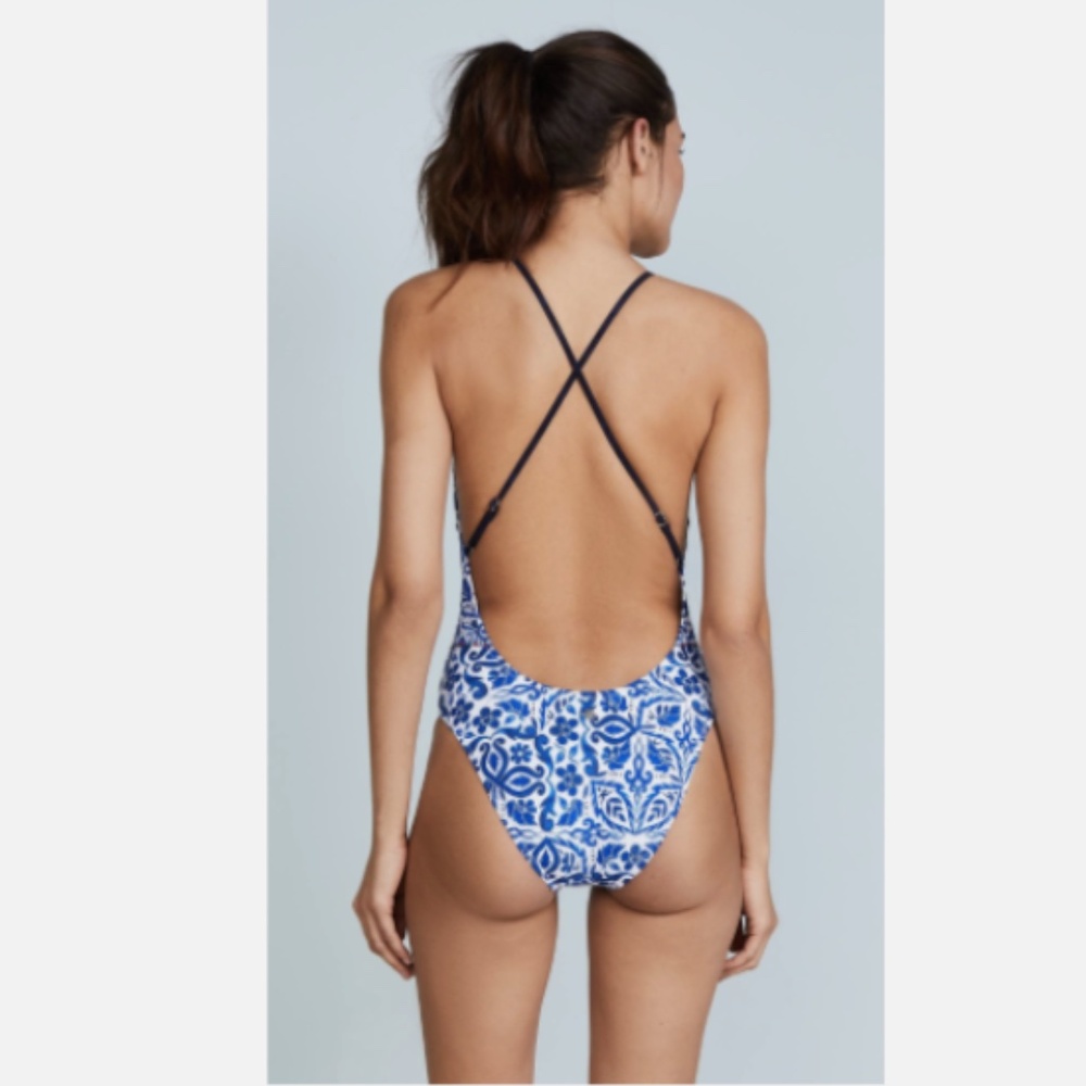 Nanette Lepore Talavera Lace-Up One-Piece Women's Swimsuit NL8CM10 XS, M NWT - Picture 3 of 3